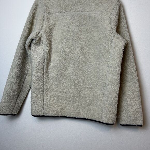 Eddie Bauer Jacket Men’s Small Ivory Chilali Faux Sherpa Outdoor Gorpcore Cabin - Picture 10 of 13